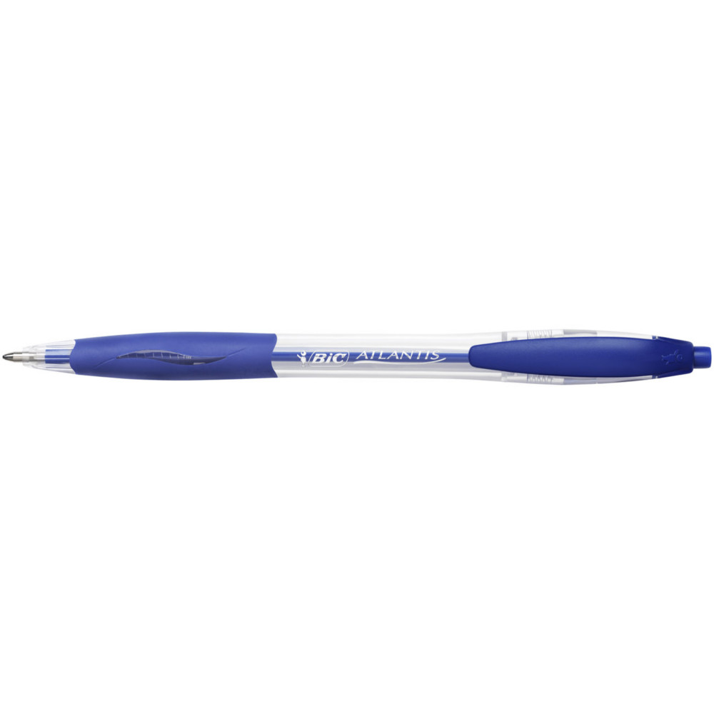 BIC Atlantis Classic Stylo bille rtractable avec grip - pointe moyenne 1 mm - Bleu