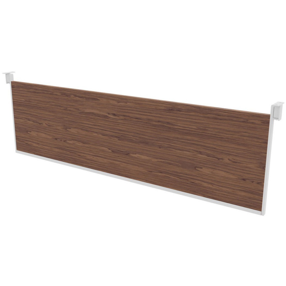 Voile de fond pour bureau Arold L.180 cm - Noyer support blanc