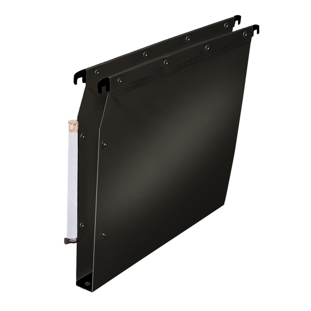 Elba Dossier suspendus pour armoire Ultimate A4 Polypropylne - 350 feuilles - Fond U 30 mm - Noir - Lot de 10