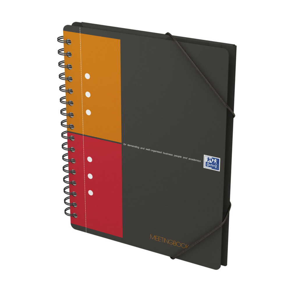 Oxford Cahier spirale InternationalMeetingbookA5 14,8 x 21 cm - 80g - Perfor - Petits carreaux 5x5 - 160pages