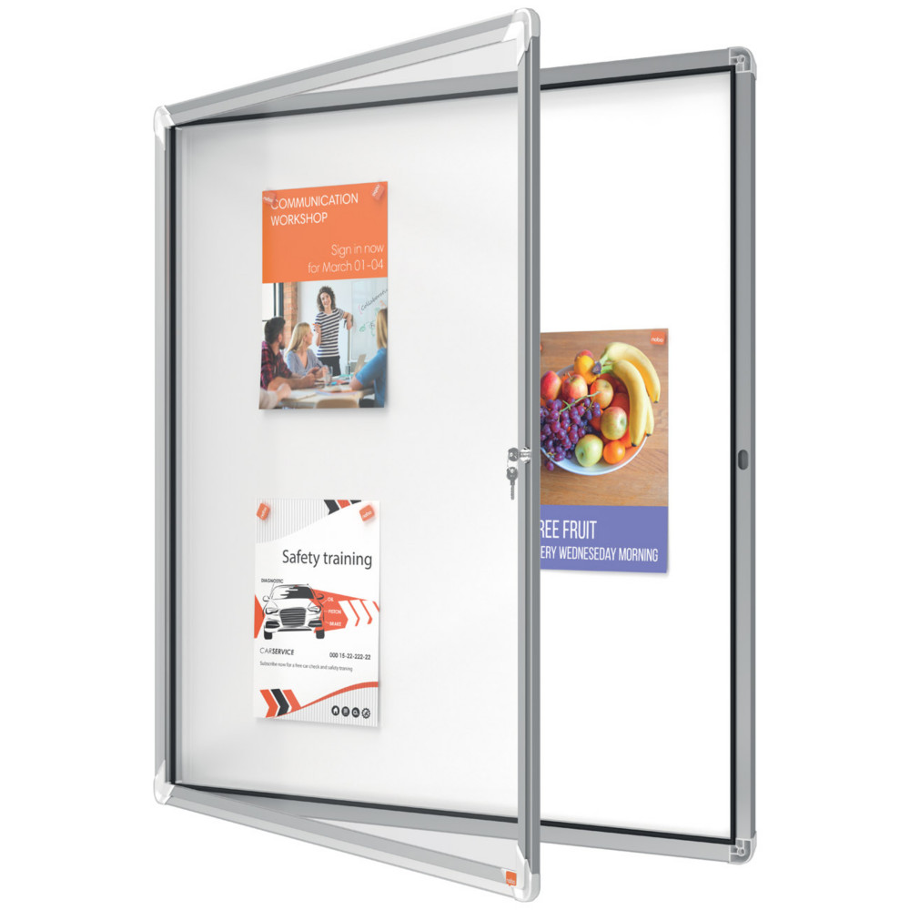 Nobo Premium Plus Vitrine d'extrieur porte-battante fond magntique 4 feuilles A4