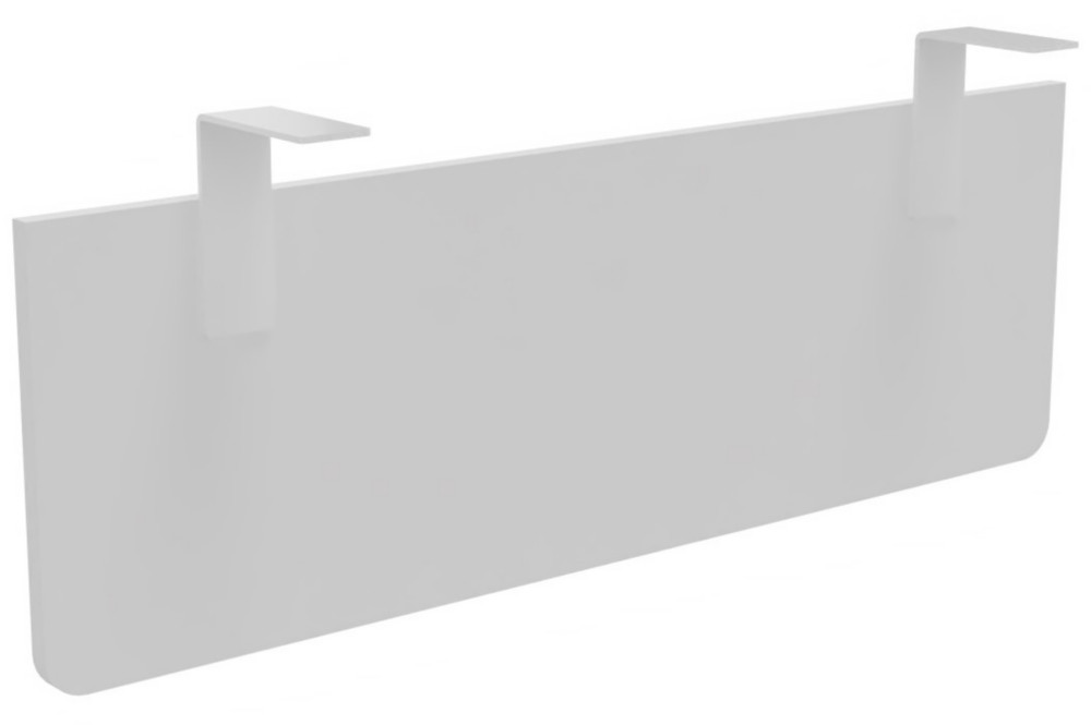 Voile de fond E-Link / Biospace pour bureau L.120 cm - Blanc - Fixations Blanches