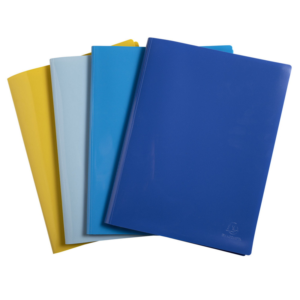 Exacompta Porte vues Bee Blue A4 - Polypropylne semi rigide - 30 pochettes - 60 vues - Assortis