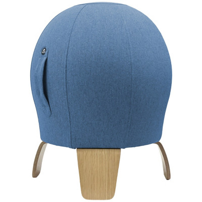Alba Ballon Pouf LOONA Ergo Bleu pieds Bois