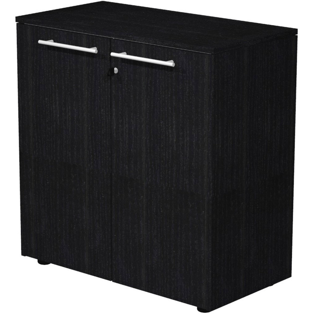 Meuble bas Flore - L.83 x H.81 cm - 2 portes - Frne noir