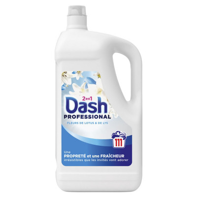 Dash 2 en 1 Professionnelle Lessive liquide pour le linge - Fleurs de lotus et lys - Bidon de 111 doses