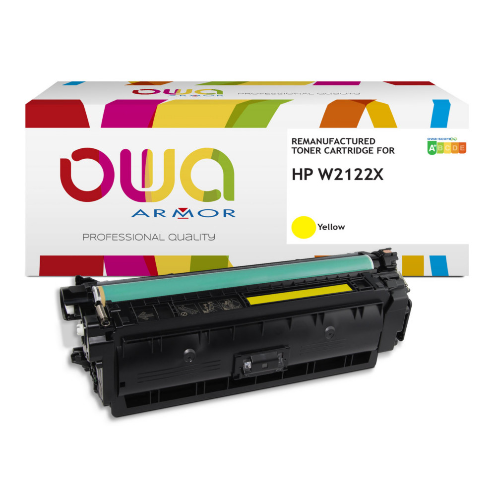 OWA Toner compatible HP 212X - W2122X - K18950OW - Haute capacit 10 000 pages - Jaune