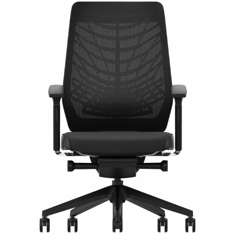 Fauteuil de bureau Joyce Tissu et Maille Noir Hauteur rglable - Accoudoirs Dossier Roulettes