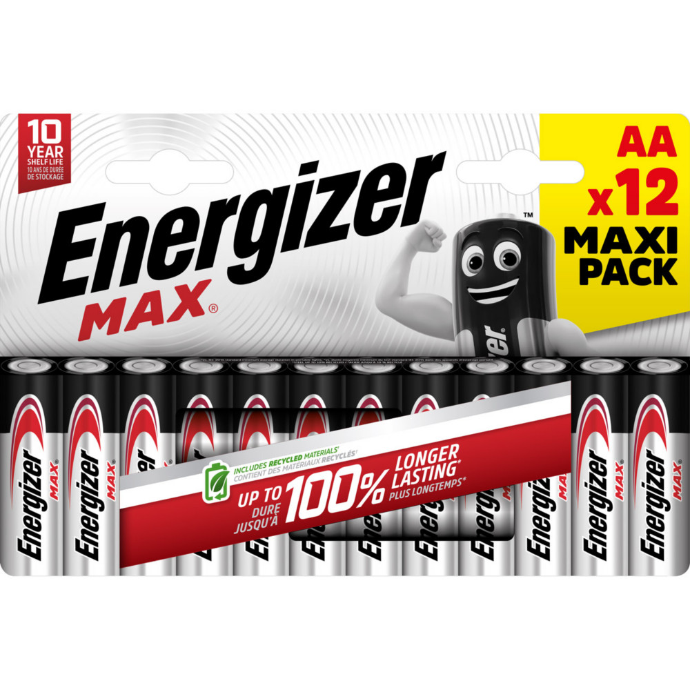 Energizer Pile alcaline AA / LR6 Max - Lot de 12