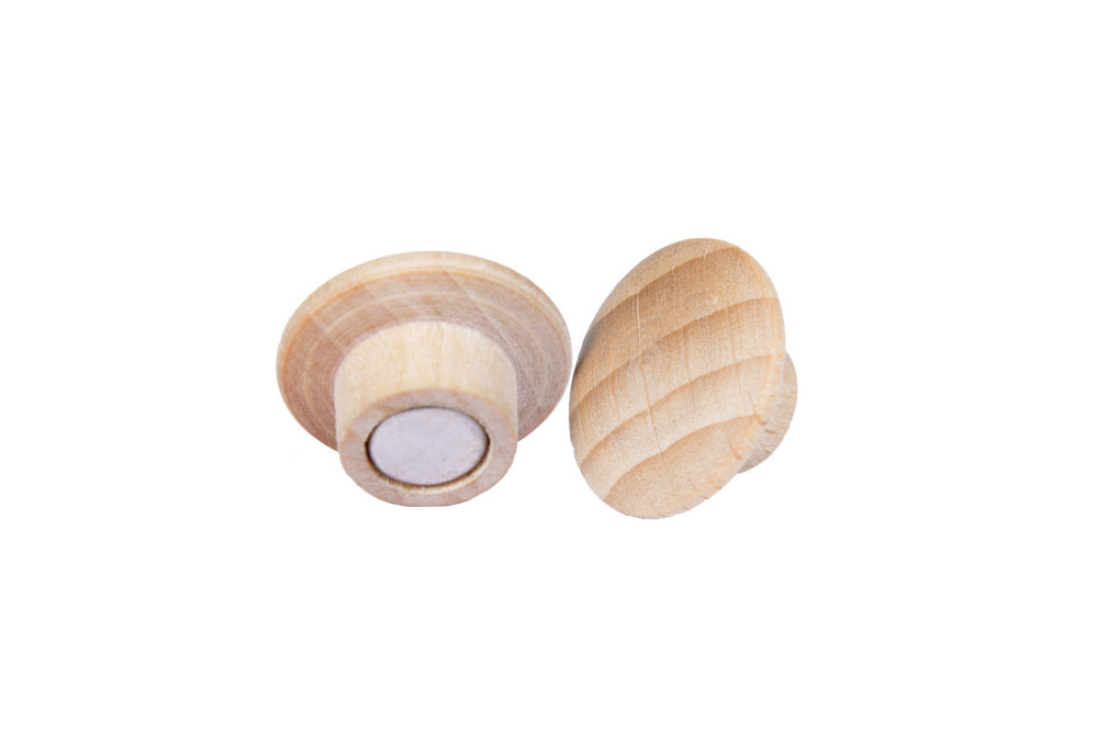 Legamaster Aimant rond Wooden - Lot de 5 - Bois FSC