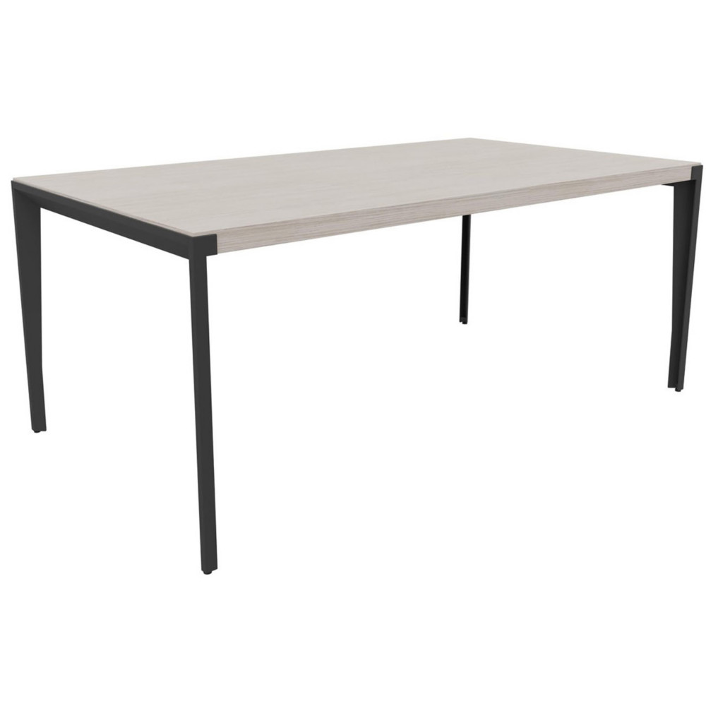 Bureau de direction Arold L.160 x P.100 cm - Placage bois orme gris - Pitement mtal gris