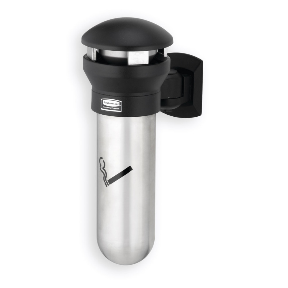 Rubbermaid Cendrier mural design pour usage extrieur - 2,3 L - Inox