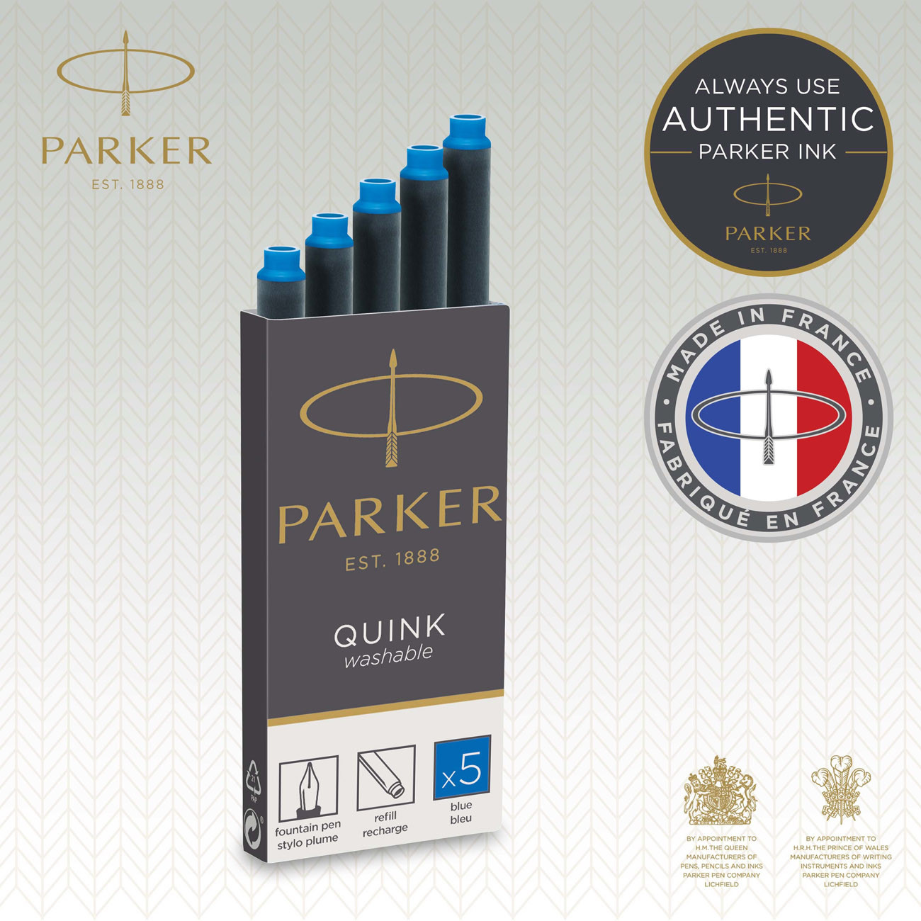 Parker Cartouche d'encre pour stylo plume - Boite de 5 recharges - vue 2