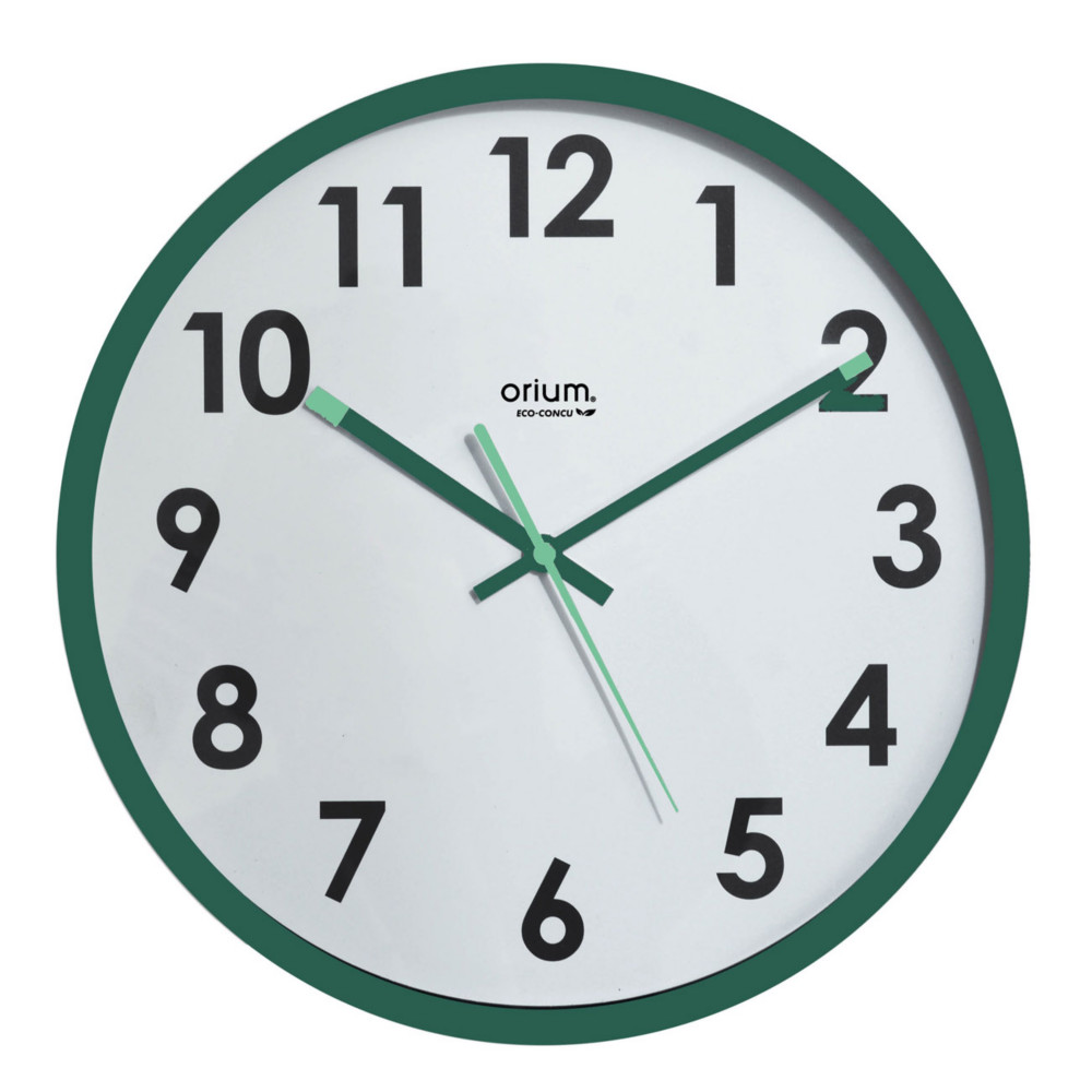Orium Horloge murale eco-conue Naturalis silencieuse - Vert