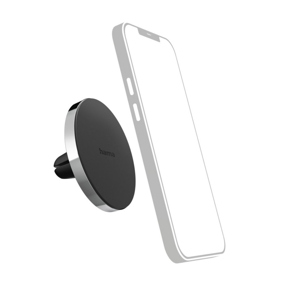 Hama Support voiture magntique MagLock pour mobile Apple - Fixation  la grille d'aration - Noir