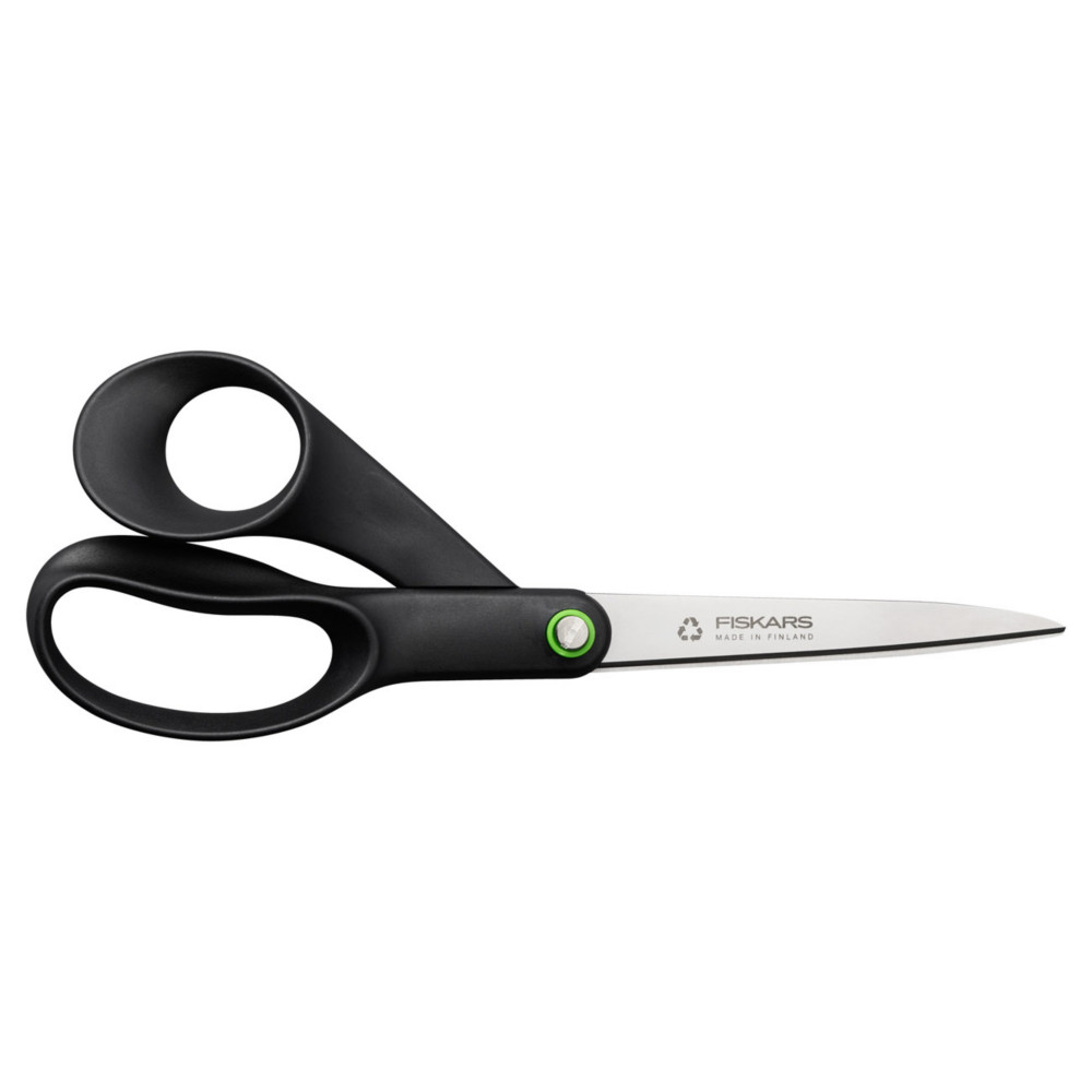 Fiskars Ciseaux en plastique recycl pour droitiers - Longueur 21 cm - Noir