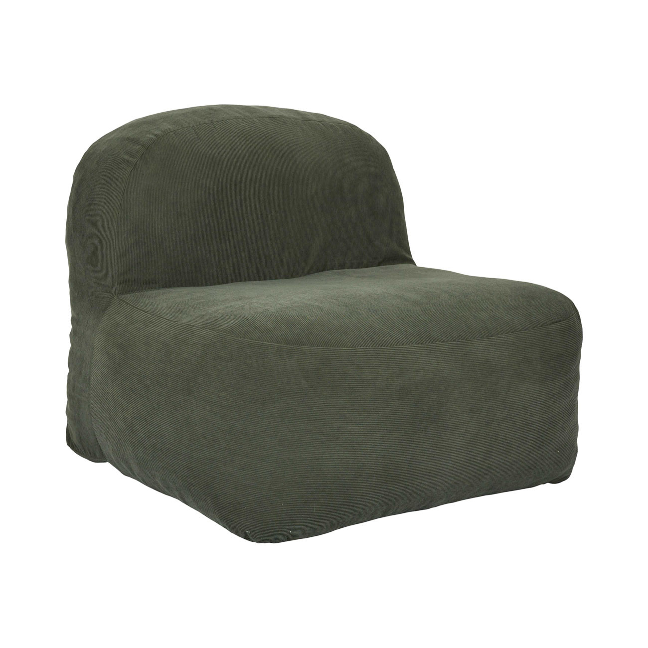 Fauteuil compressé côtelé Tom - Vert