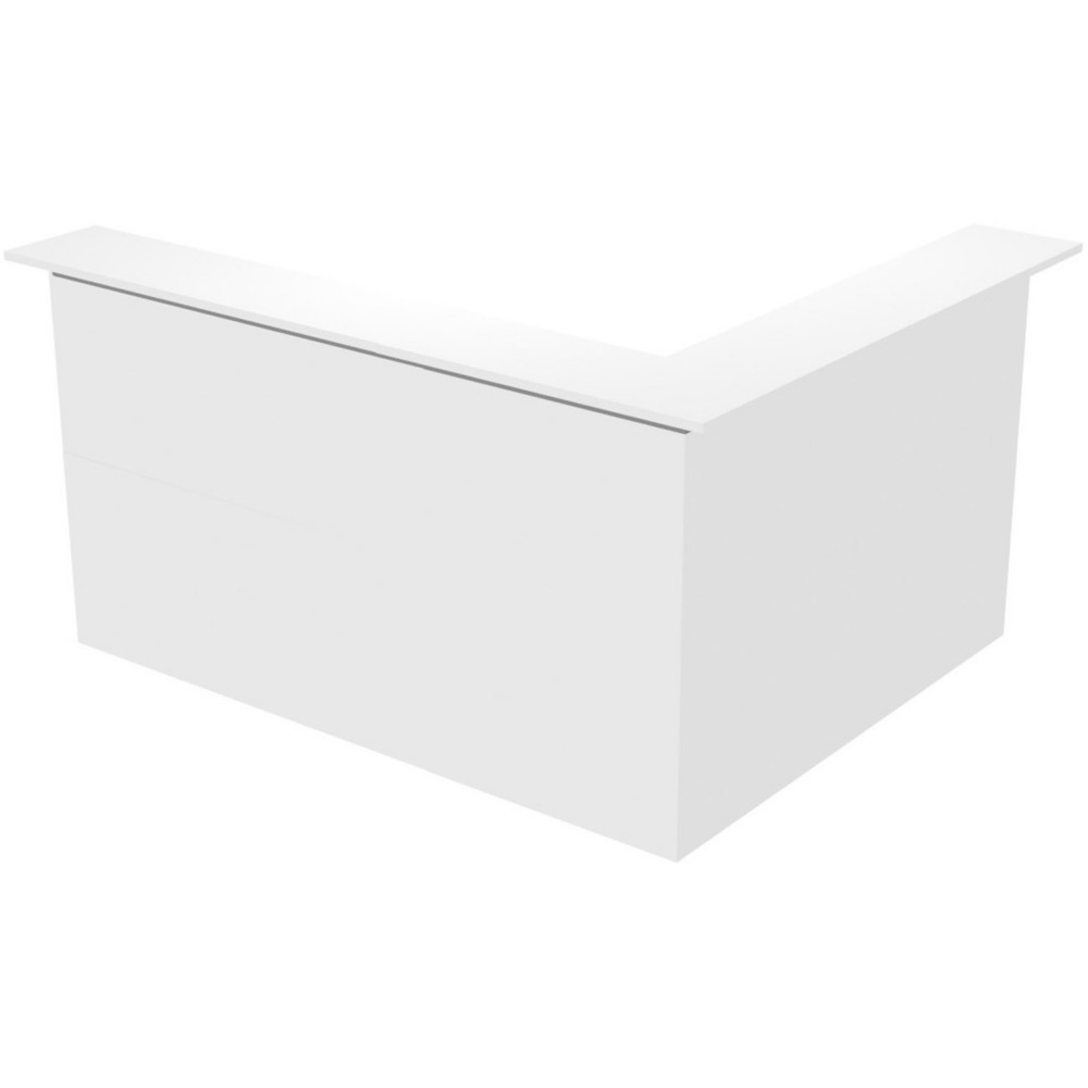 Pack Banque d'accueil Ola - Angle 90 + Module haut L.120 cm + Module haut L.80 cm - Blanc