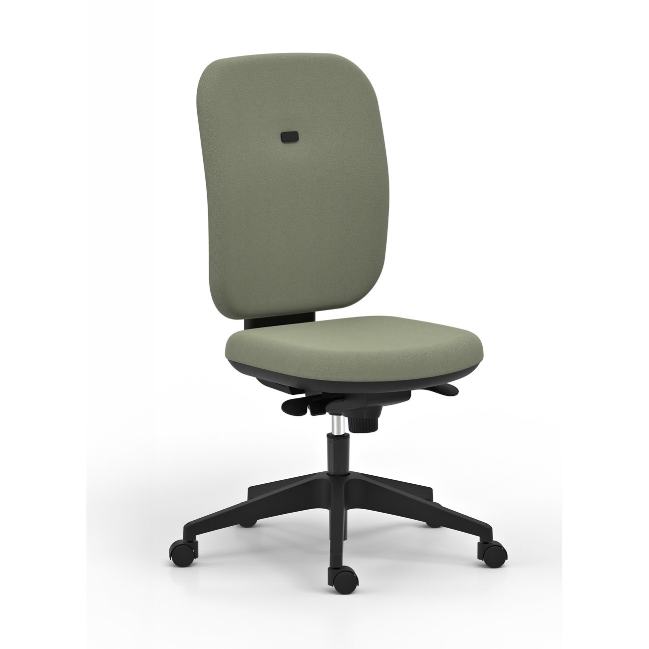 Chaise de bureau ergonomique Alaia dossier et assise en tissu - Vert d'eau