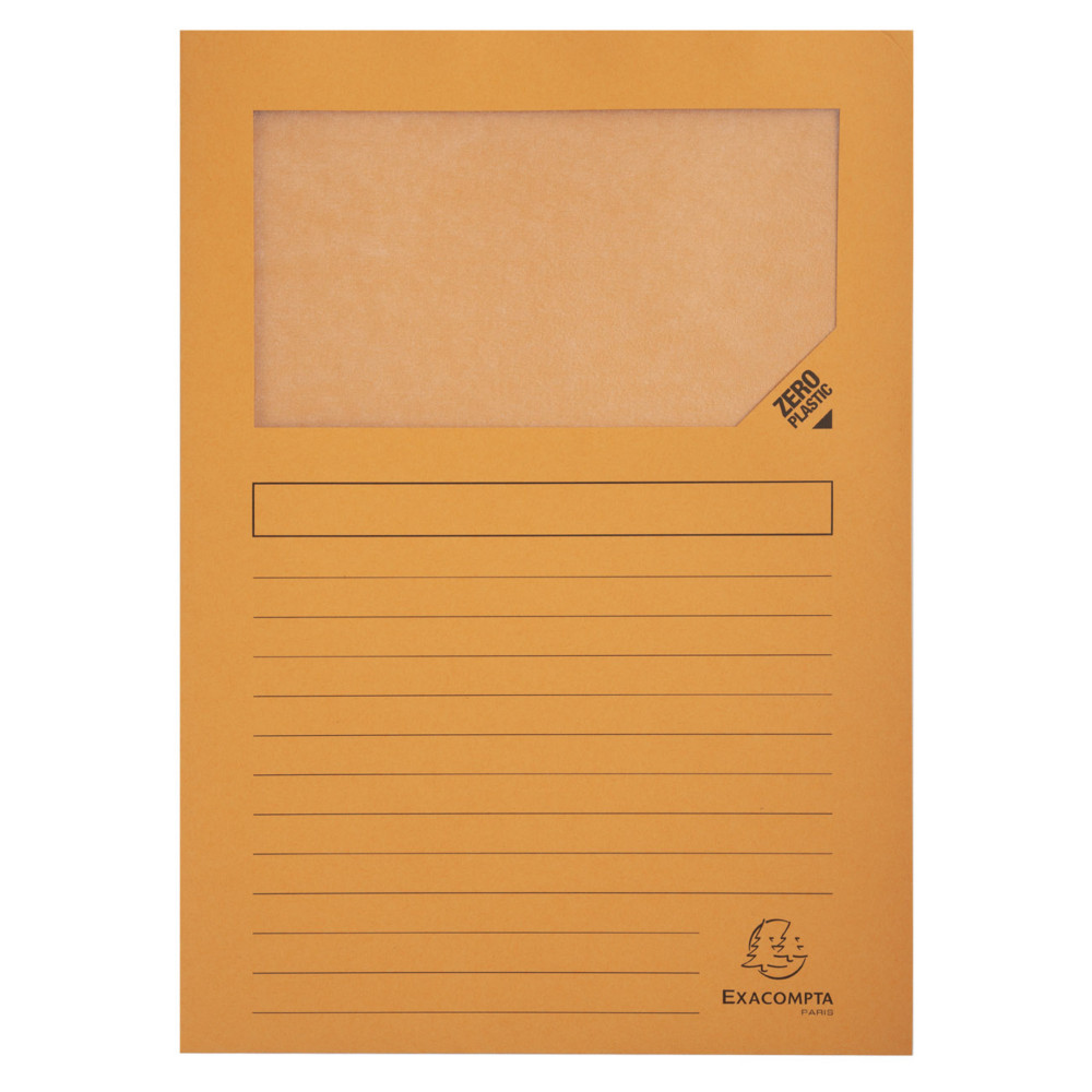 Exacompta Chemises  fentre Forever 80feuillesA4 130g/m en carte  recycl Orange - Lot de 25