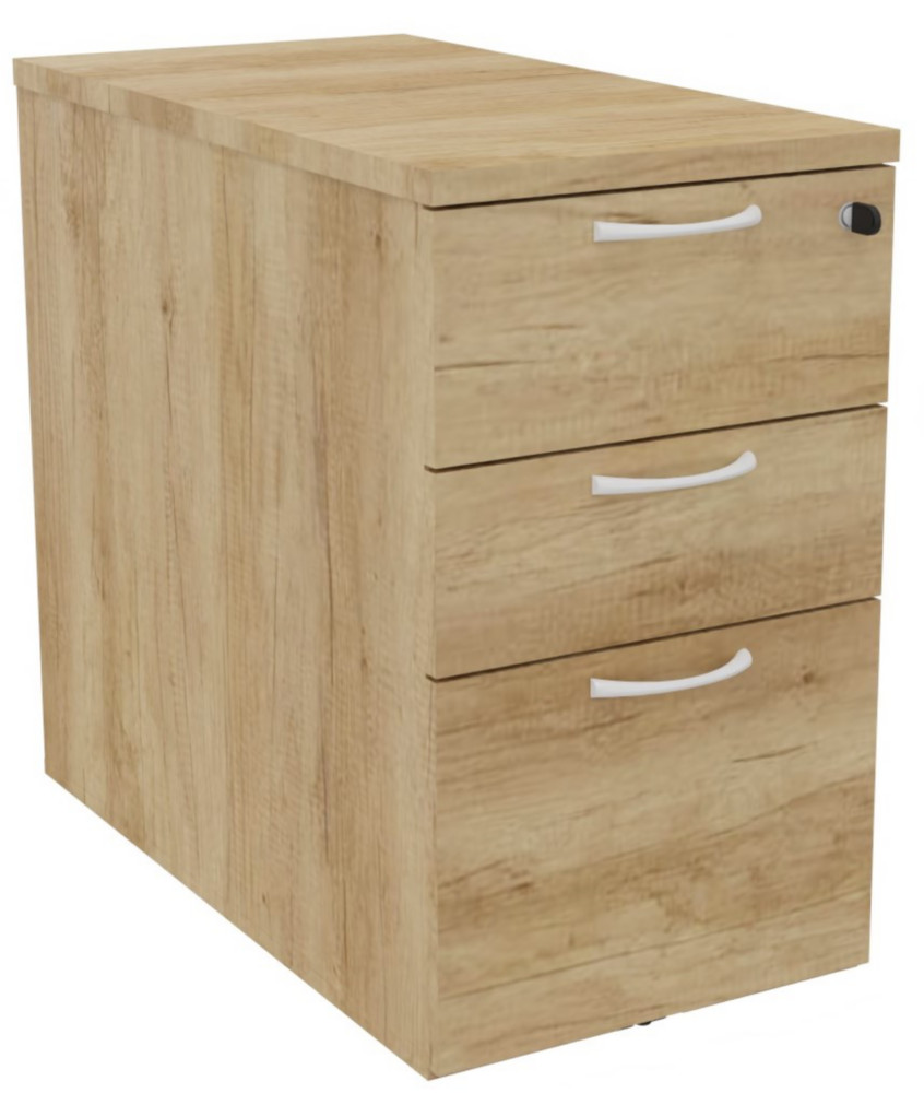 Caisson mlamin hauteur bureau L.42 x P.80 x H.72 cm - Chne Nebraska