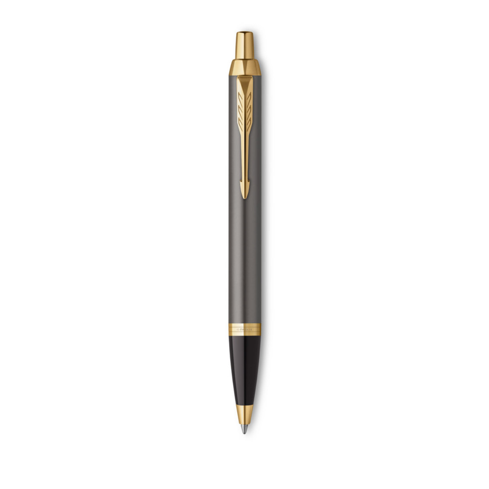 Parker Stylo bille IM Prmium Warm Grey GT - Gris mtallis et or