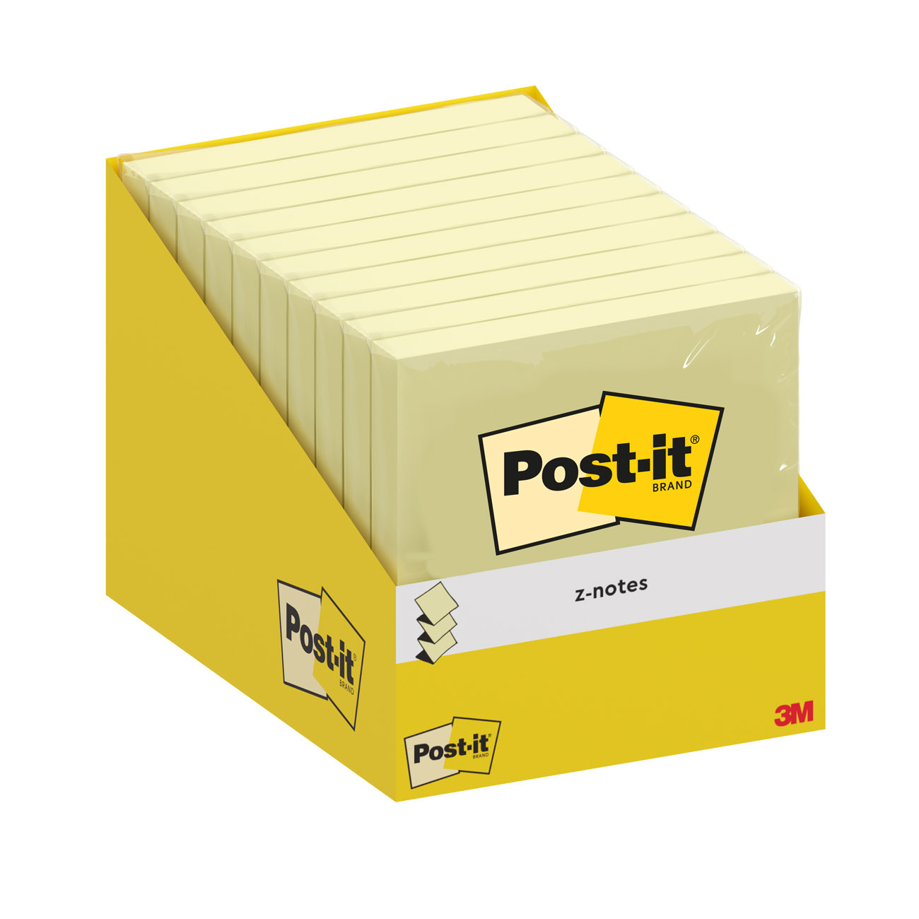 Post-it Notes Repositionnables Z-Notes Super Sticky carrées Jaune 76 x 76 mm - Bloc de 100 feuilles