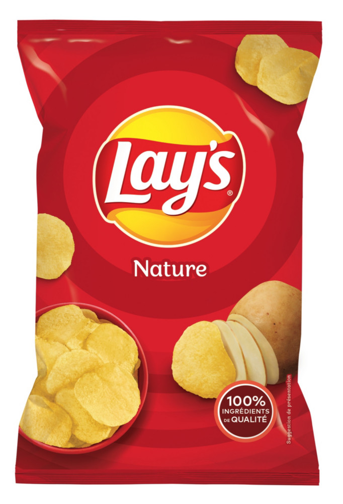 Lay's Paquet de Chips nature - Lot de 20 sachets de 45 g