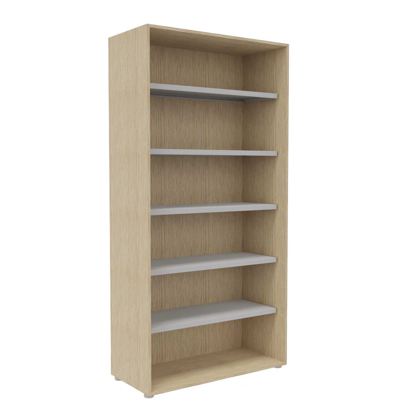 Bibliotheque+haute+sans+porte+L.100+x+P.48+x+H.203+cm+-+Chene