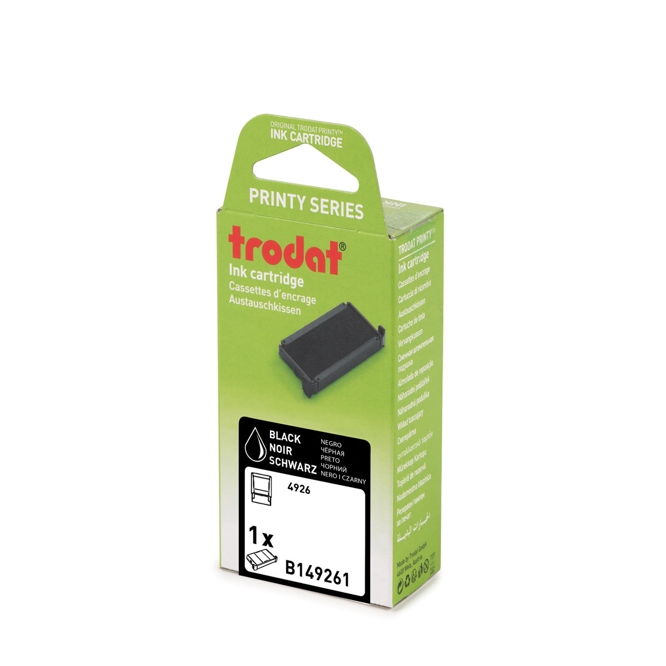 Trodat Cassette d'encre de rechange pour tampons Printy 4926 - Noir