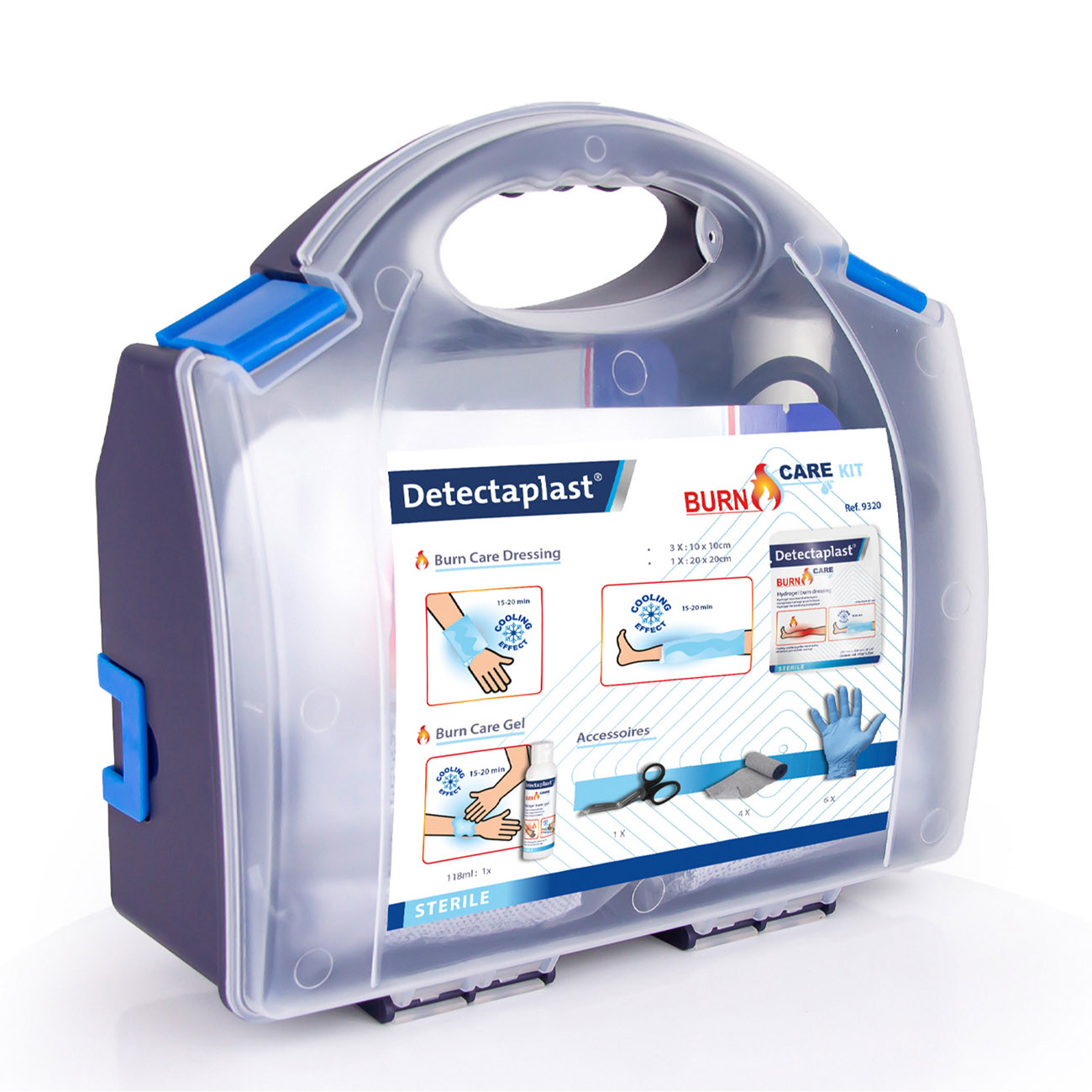 Detectaplast Kit Anti-brûlures Burn Care - HACCP - Assortiment de 16 éléments