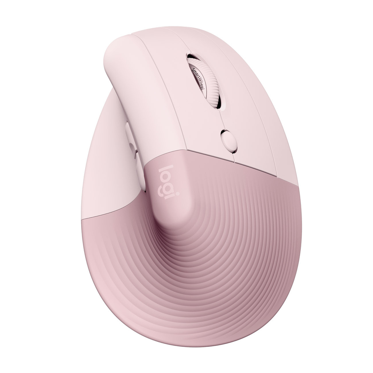 Logitech Souris ergonomique verticale sans fil Lift Bluetooth + Dongle USB-A pour droitier - Rose
