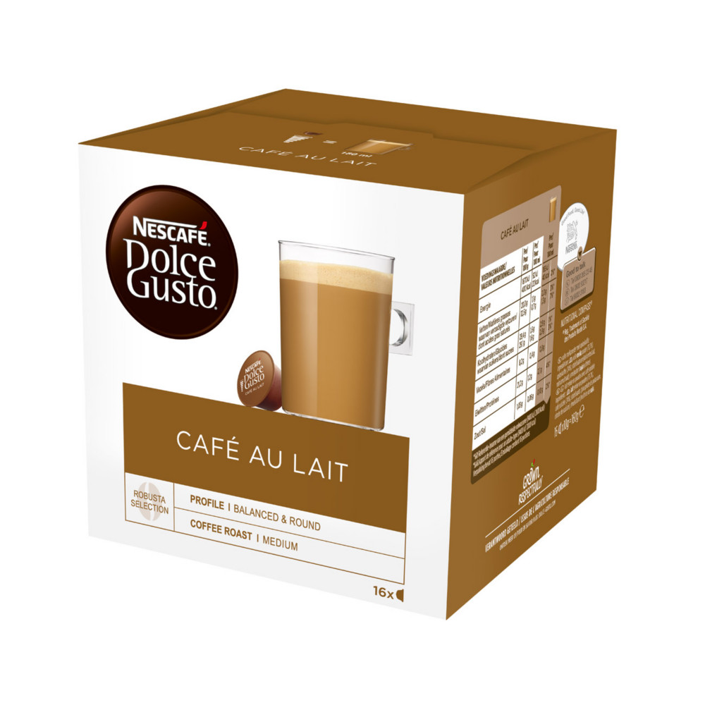 Nescaf Dolce Gusto Caf au lait - Bote de 16 capsules
