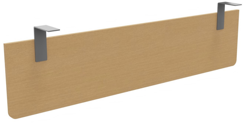 Voile de fond E-Link / Biospace pour bureau L.160 cm - Htre - Fixations Aluminium