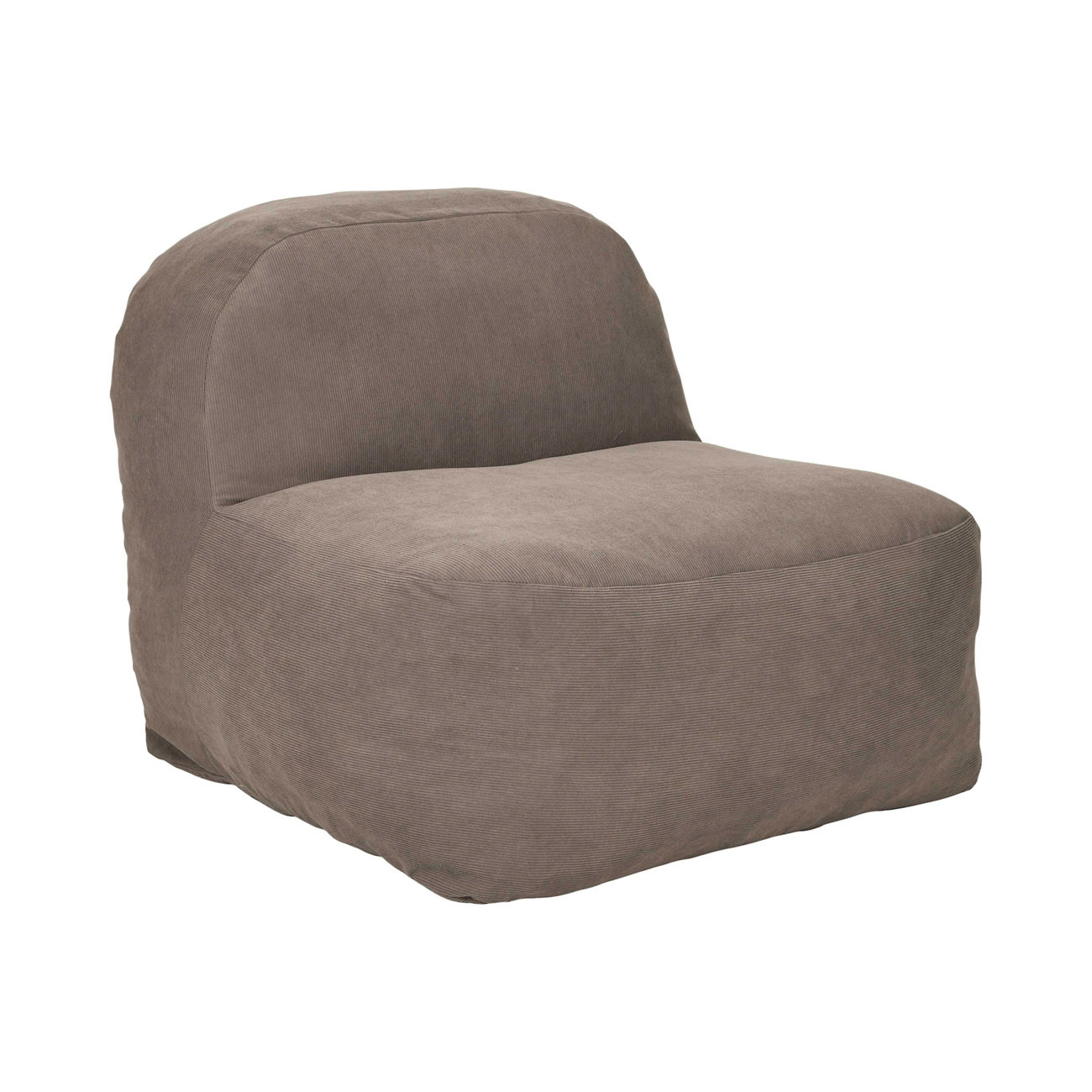 Fauteuil compressé côtelé Tom - Taupe