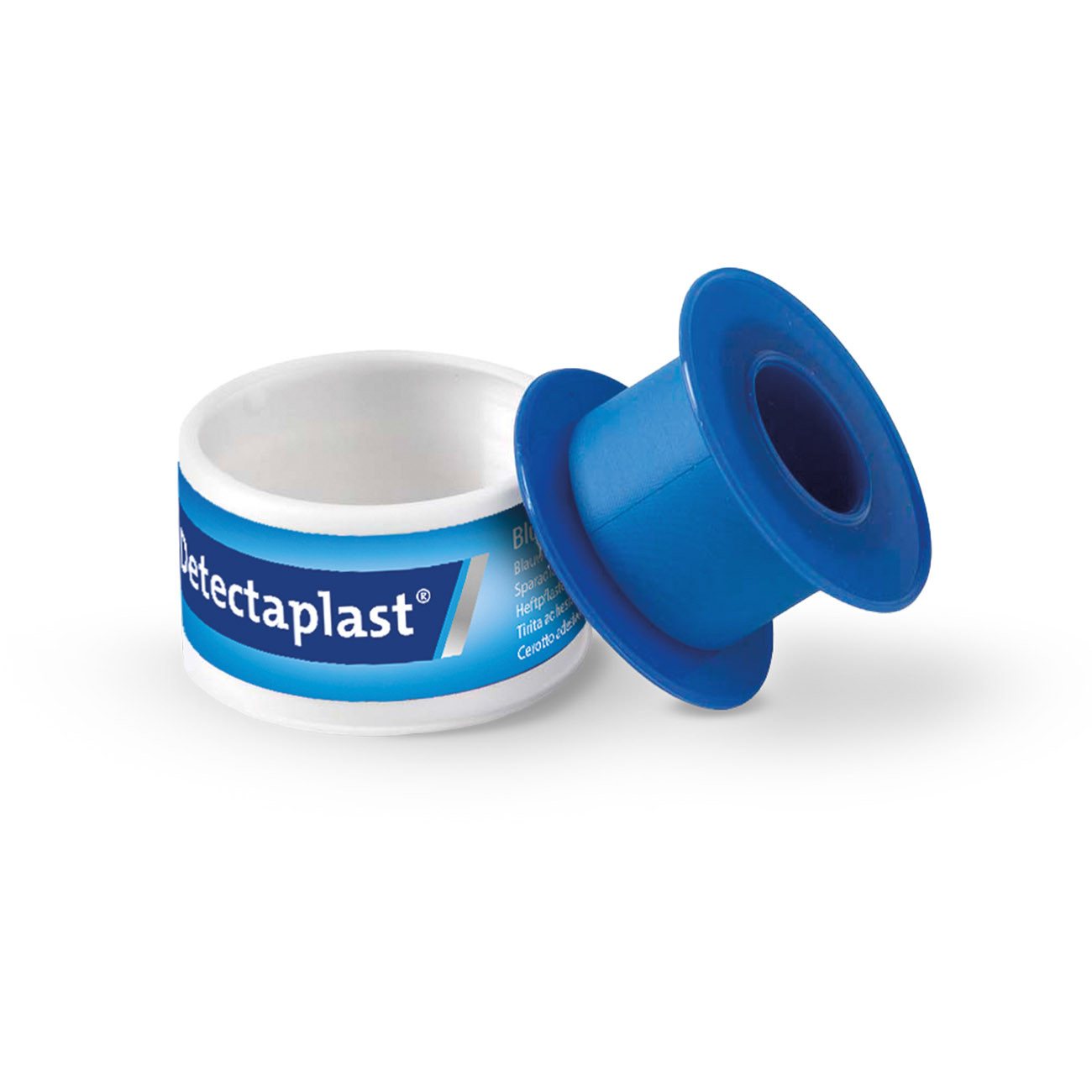 Detectaplast Bande de Sparadrap détectable bleu imperméable adhésive hypoallergénique - HACCP - Rouleau de l. 2,5 cm x L. 5 m