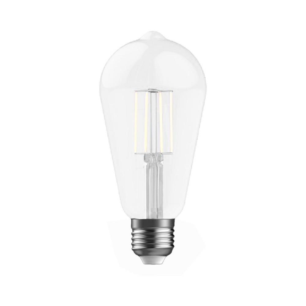 Aluminor Ampoule LED E27 allonge transparente  filament Blanc Froid 4000K - 8W - 1055 lm - Equivaut  75W