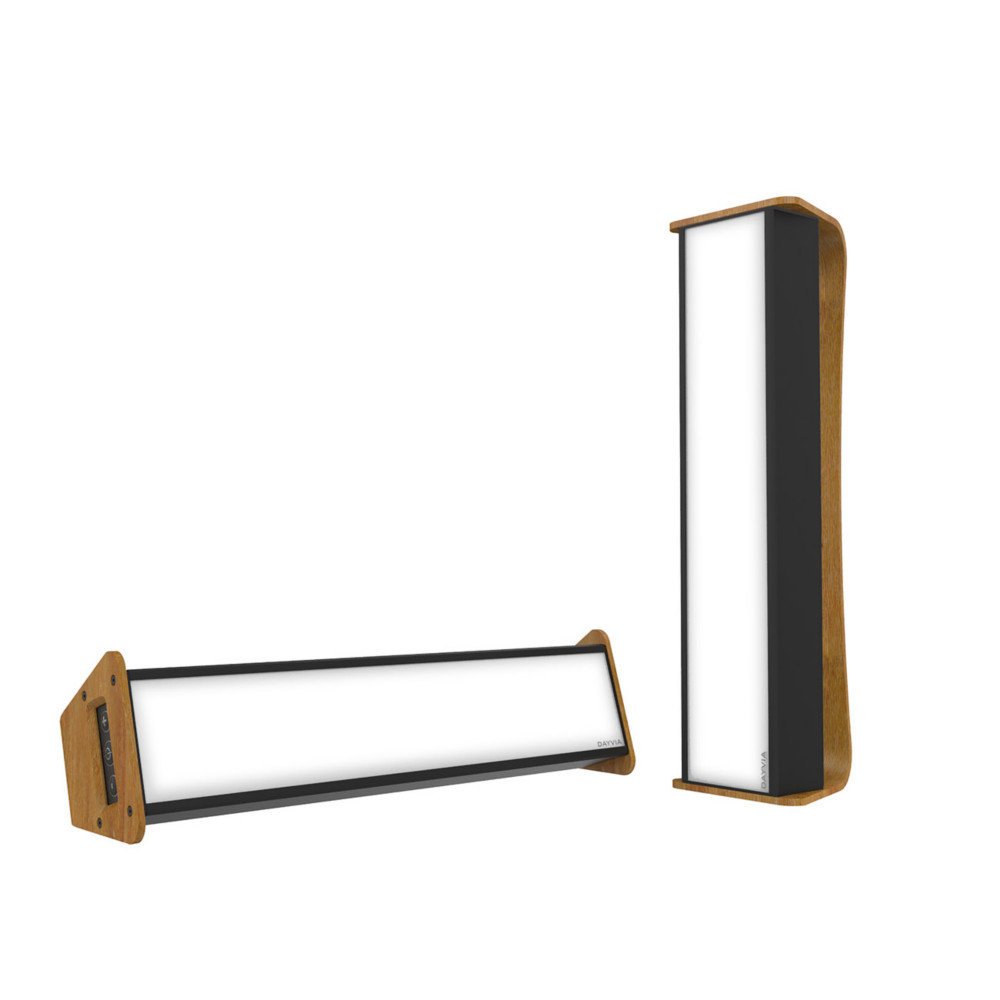 Dayvia Mobilly Lampe de luminothrapie cadre bois - Noir