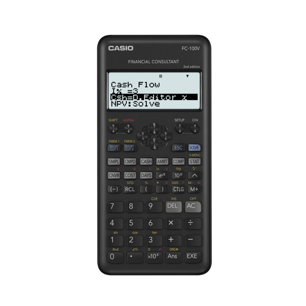 Casio FC-100V Calculatrice financire programmable 10 chiffres + 2 paramtrables