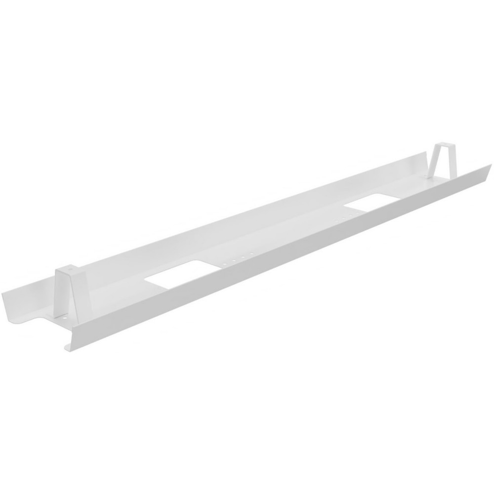 Goulotte mtal d'lectrification horizontale de cbles pour bureau L. 110 cm - Blanc