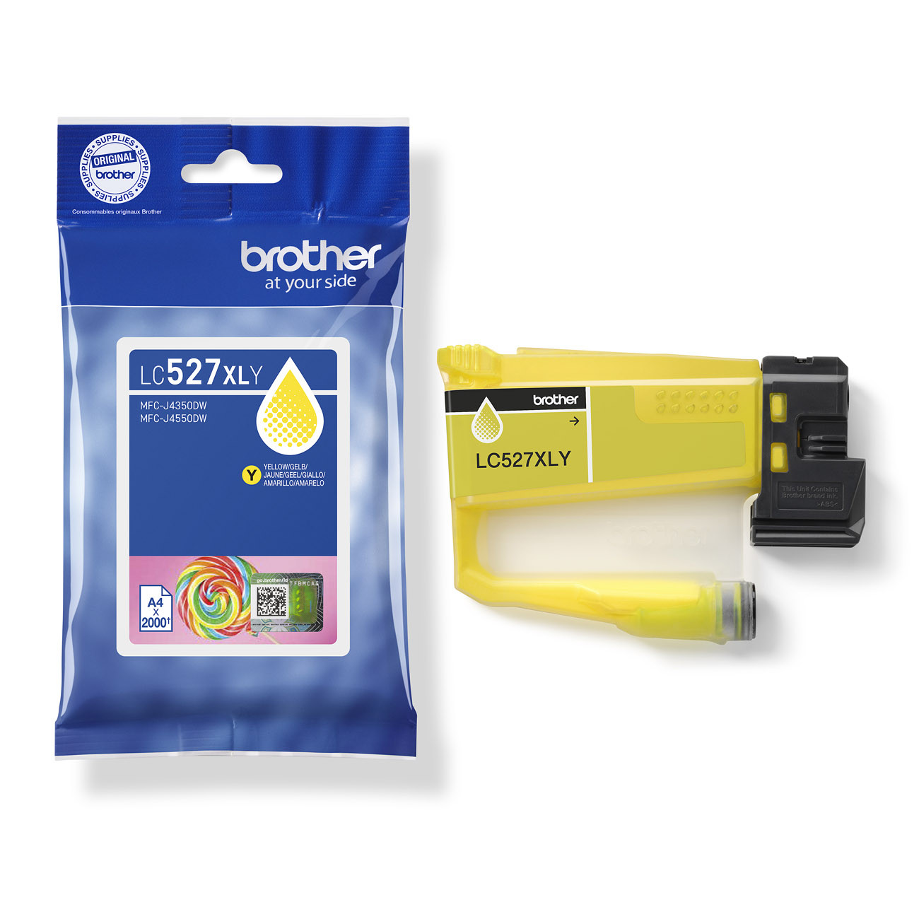 Cartouche de tinta Brother LC527XLY Jaune 2000 pages pigmentée originale - vue 7