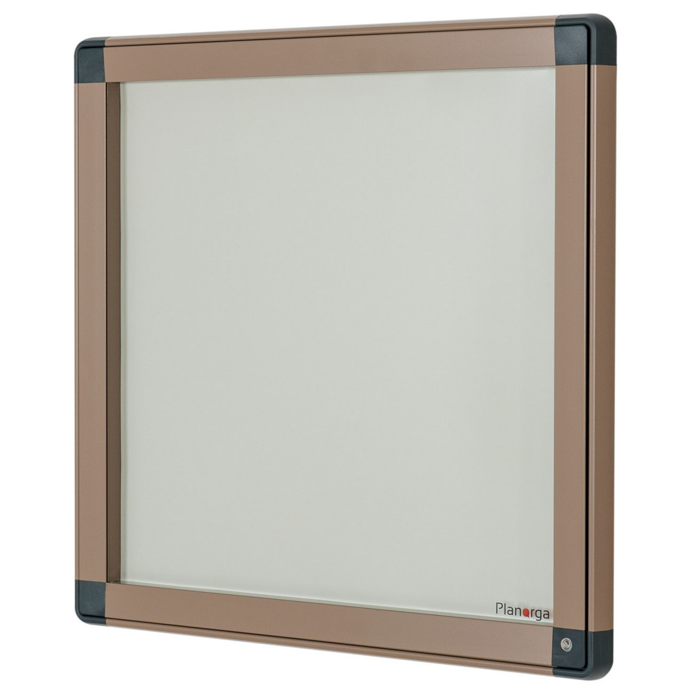 Planorga Vitrine d'extrieur NF haute scurit porte battante 6 feuilles - Cadre sable