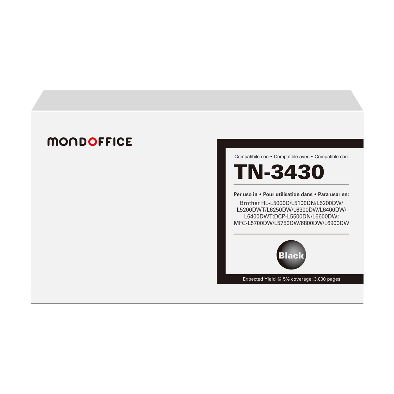 MONDOFFICE Toner compatible BROTHER TN3430 - Noir