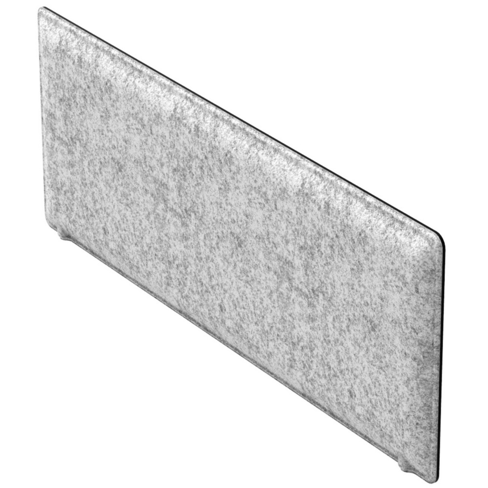 Panneau-Ecran latral Acoustique Moody pour bureau L. 80 x l. 40 cm - PET recycl Gris Clair - Fixation Blanche
