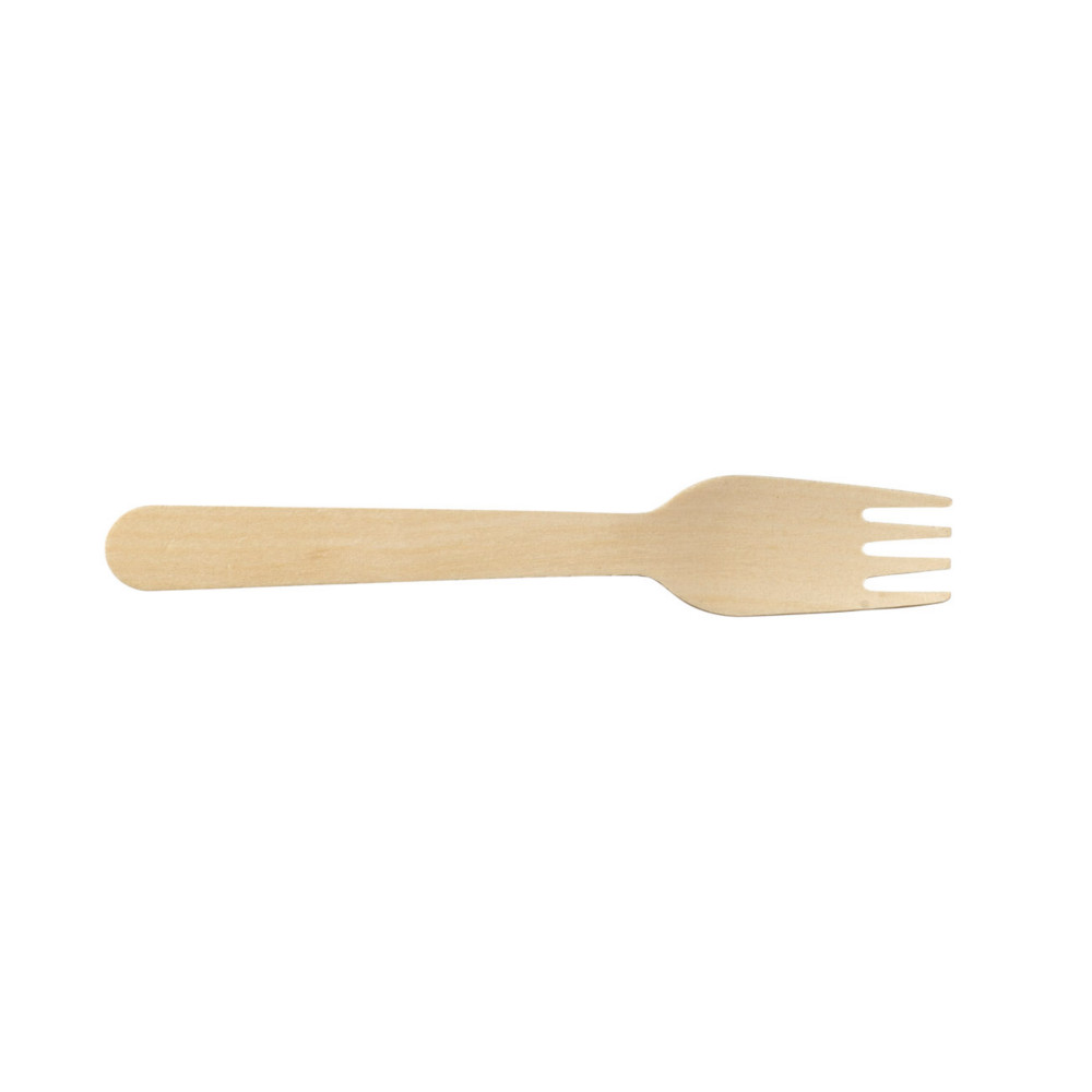 Fourchettes en bois L. 16 cm - Lot de 50
