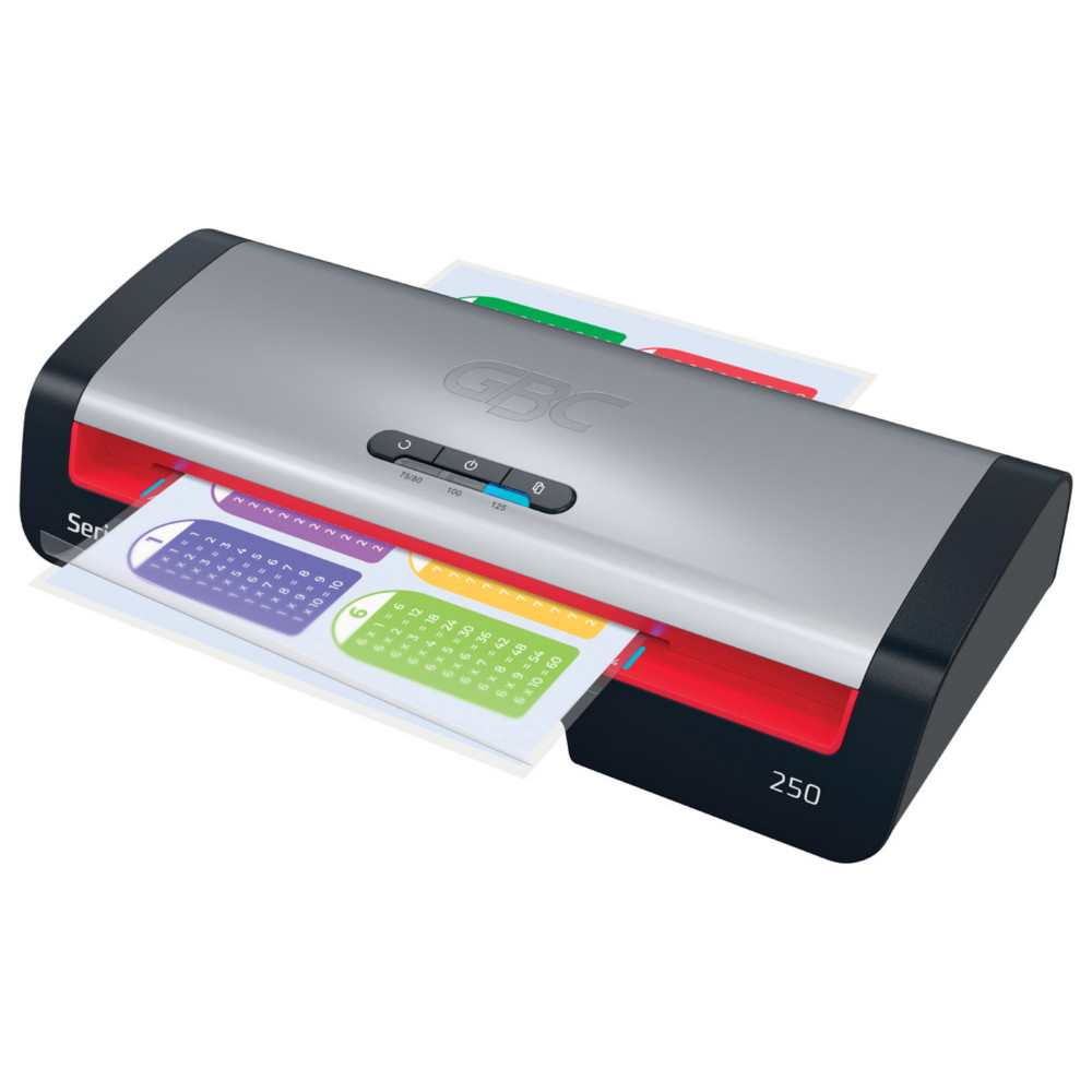 GBC Plastifieuse 250 Office A4 - Pochettes de 75 jusqu' 125 microns - Noir/Rouge
