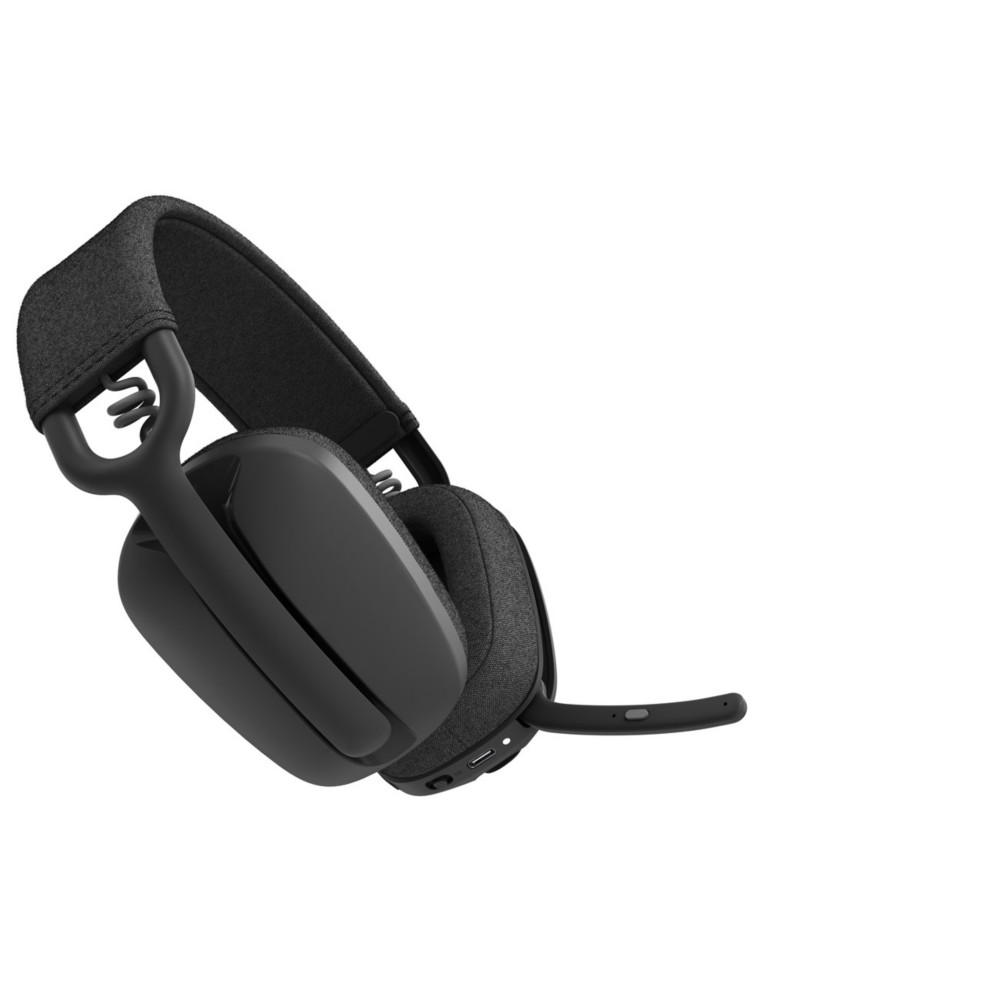 Logitech Casque sans fil Zone Vibe Wireless MS - Bluetooth, avec rcepteur USB-A et USB-C - Certifi Teams - Gris