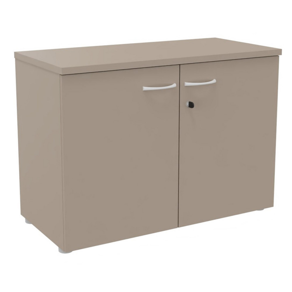 Armoire basse portes battantes L.100 x P.48 x H.72 cm - Argile