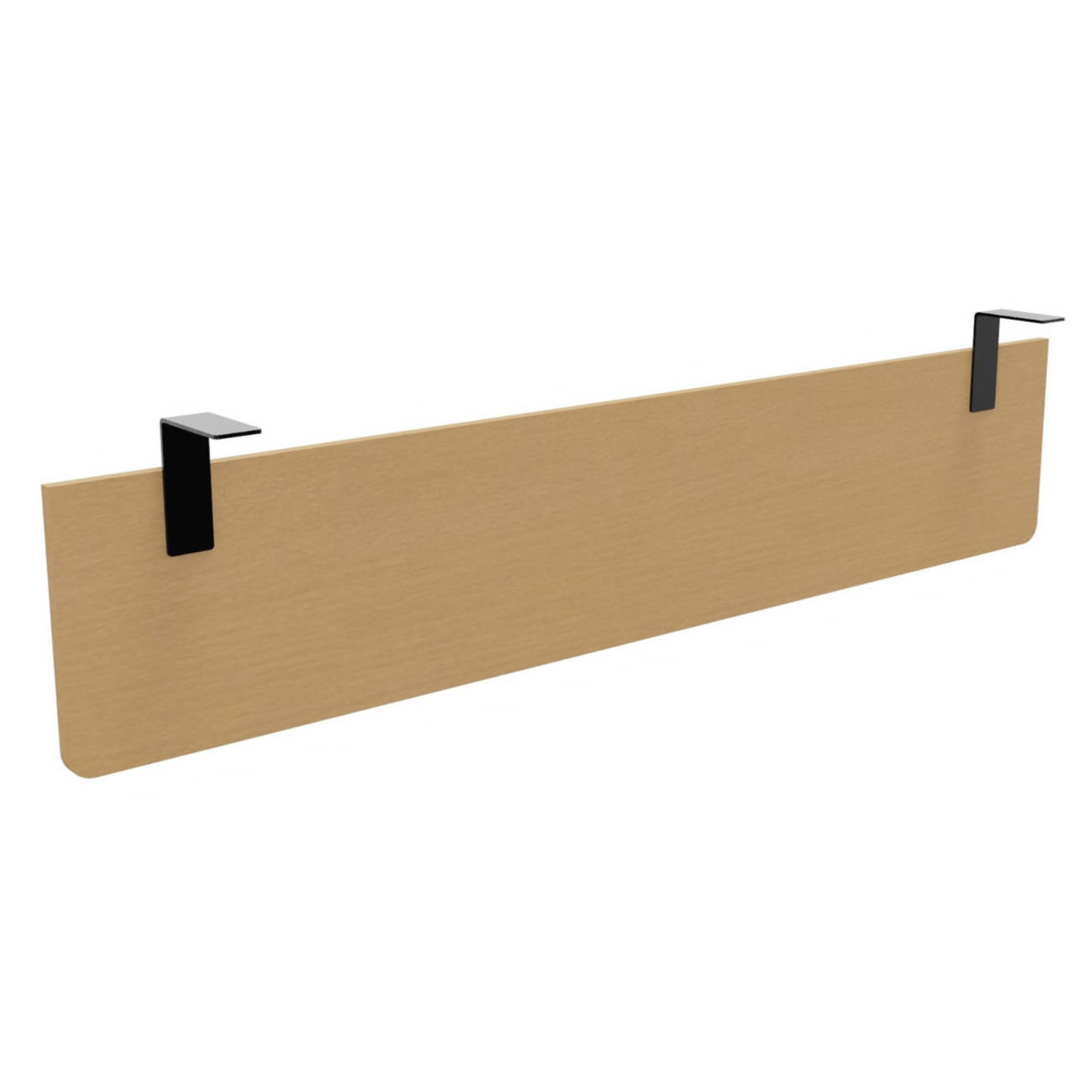 Voile de fond E-Link / Biospace pour bureau L.180 cm - Htre - Fixations Noires