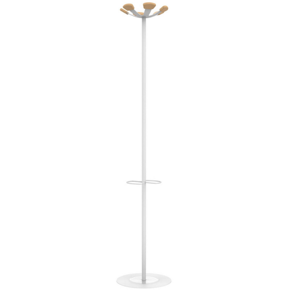 Unilux Portemanteau Vaiina 6 patres - Blanc et bois